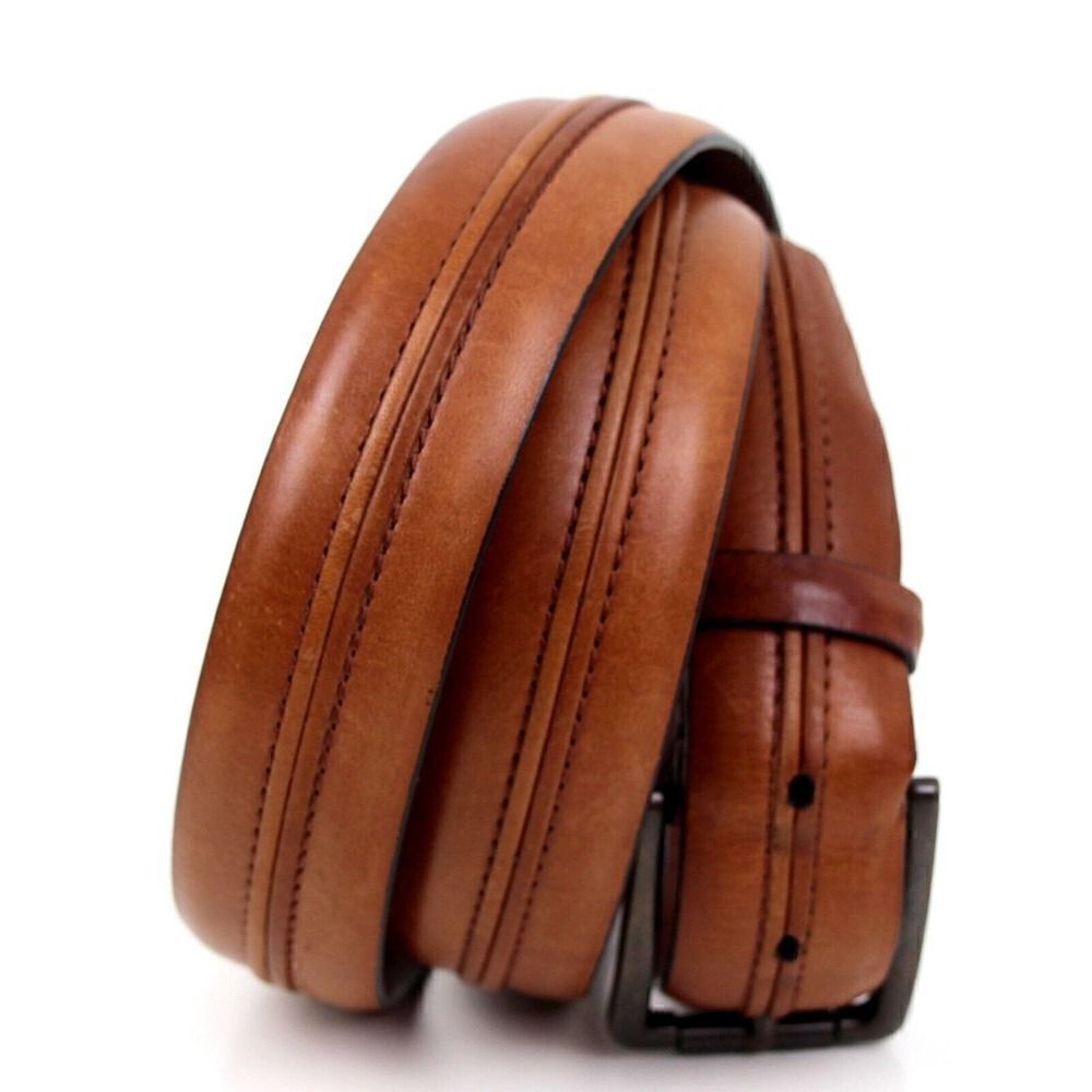 WILL Leather Goods TAN BROWN GENUINE LEATHER 1 3/8"Wd DRESS MEN'S BELT 42 (G31